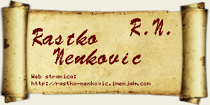 Rastko Nenković vizit kartica
